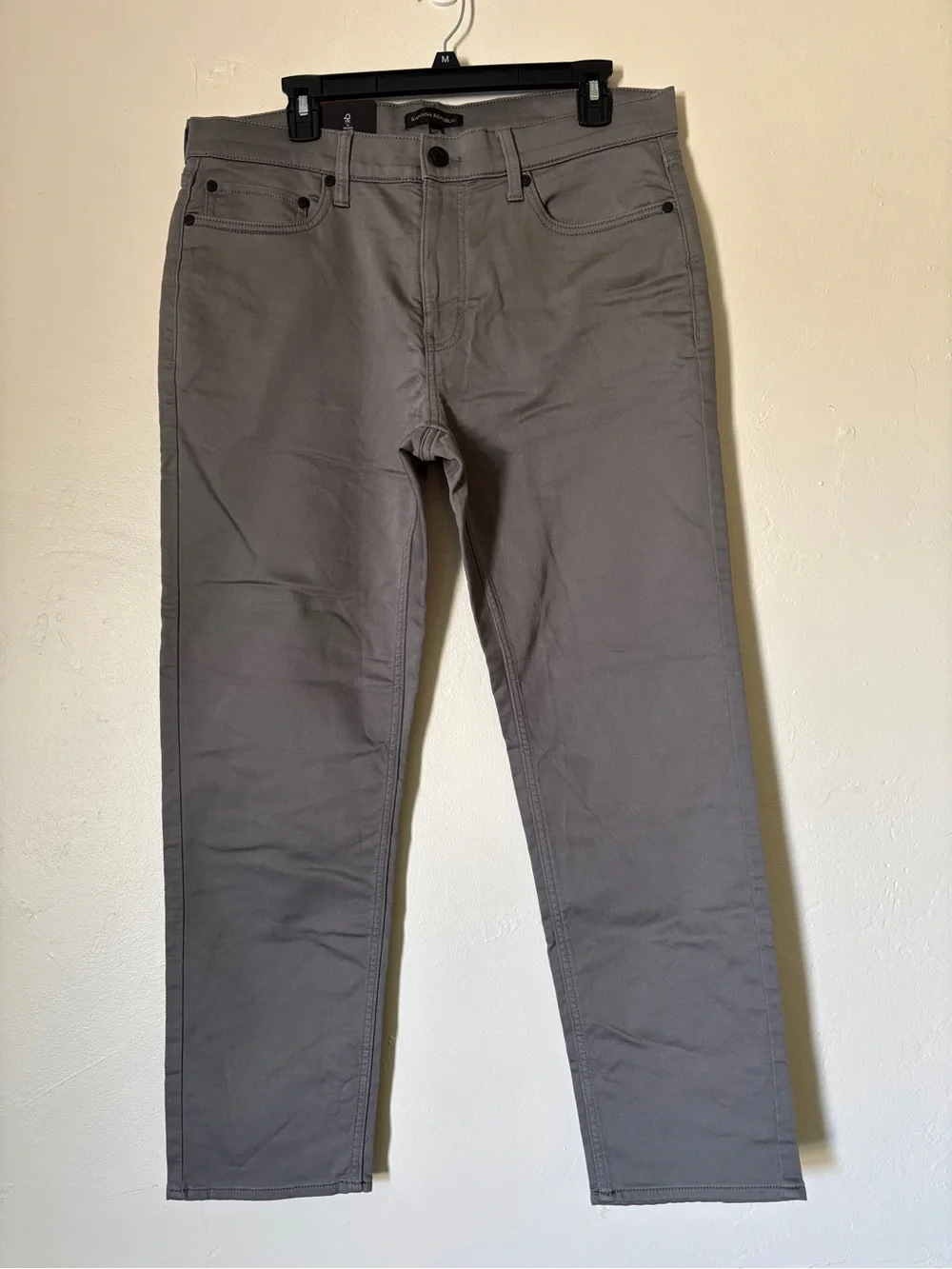 Banana Republic Men’s Gray 5 Pocket Stretch Slim Straight Fit Pants 34x30